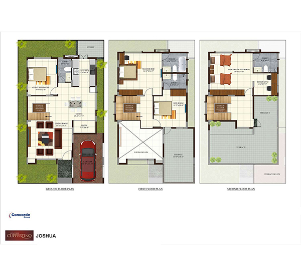Villas in E-city Bangalore Cuppertino Floorplan 5