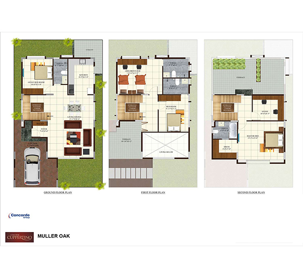 Villas in E-city Bangalore Cuppertino Floorplan 6