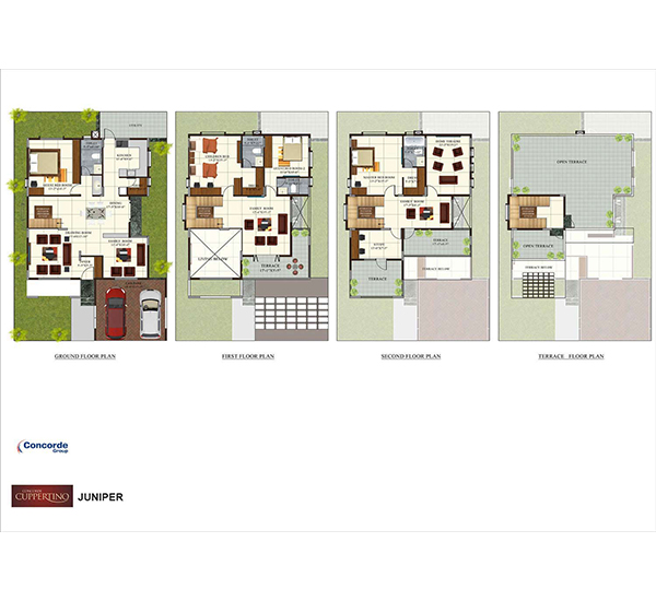 Villas in E-city Bangalore Cuppertino Floorplan 7